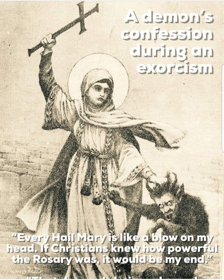 AmisdesABC's tweet photo. #Catholictwitter #Catholics #Cathol
ON THE DEVIL
Reflections of a Convert
From Protestantism to Catholicism
When I was a child, we used the Ouija board, and I saw strange things in the house. I knew these things were not from God, so I often tried to picture myself in God's hands with fires of Angels all around protecting me. I rested in Big Hands and tried to sleep. But I was a nervous child, and there was much fear and anxiety in my little heart.
When I became a born-again "believer," I remember being told that the devil was known as the deceiver, the Father of Lies, and that we had to fight him with the "armor of God" and with "the Word of God."
This meant that to "gird" myself fully, I had to memorize scriptures that would come to mind quickly and easily. I was told that scripture was the only thing that would fend off the devil.
I was never comfortable with "fighting the devil," which seemed like a huge match. Of course, I was "covered with the blood of Jesus" according to that Protestant belief but still, I didn't much like this enormous responsibility. "What if I should mess up? Not know the right scriptures to quote?" I worried.
We, Protestants, were told to exercise the demons ourselves. We were told we had the right and we could do it. I was instructed to command: "Get thee behind me, Satan!" and to declare: "I am a child of God!"
When I was upstate NY near Cortland, it was rumored there were strongholds of Satanic area. That was pretty creepy to me.
I also remember in the Assembly of God Church I attended that there was a man who said he had converted from witchcraft and that every time "communion" was served at that church, he felt revolted.
I've never forgotten that "testimony."
BUT
Now, as a Catholic, I have found much relief and solace in knowing that I am NOT responsible for getting rid of Satan; that is the responsibility of the Catholic priests, specifically trained exorcists.
Catholics have sacramentals that keep the devil away. Holy water works wonders. I sprinkle our home daily every morning with it. The Blessed Mother keeps us safe under Her Mantle. She is the Queen of Heaven and Earth; She is also known, among other things, as the "Help of Christians, Refuge of Sinners, Tower of Ivory, Gate of Heaven, Ark of the Covenant, Morning Star, Health of the Sick…" Her list of titles is very long. Her very name frightens and gets rid of the devil. The brown scapular and the rosary frighten demons and incapacitate them. Look it up, there are many true stories about this.
And St. Joseph is also known as the Terror of Demons. Catholics have St. Michael the Archangel who we ask to battle.
As a Catholic, I do not do battle, as I did as a Protestant, and it's such a relief. I can call on our priests to battle for me; they are equipped.
Here's a true story about this:
One time, I was in my apartment, and a very bad person had left. My dogs refused to go into a room that that person was often in. Seeing this, I would not go into that room either. So, I called the priests and told them the story. "That's really bad!" They said, "We'll be right over!" They came, prayed and blessed the apartment. Immediately after this, the dogs trotted into that room without any protest.
I'm sure many Catholics have the same experiences. As a Catholic, I have to make sure I pray, do penance, and go to Confession. I also have to pray the Rosary as much as I can. These are some of the tools.
I know I have a Guardian Angel who is my protector and friend.
I've learned that when a Protestant is possessed, the Protestant must go to the Catholic Church for an exorcism because the Catholic Church is the only way to get relief.