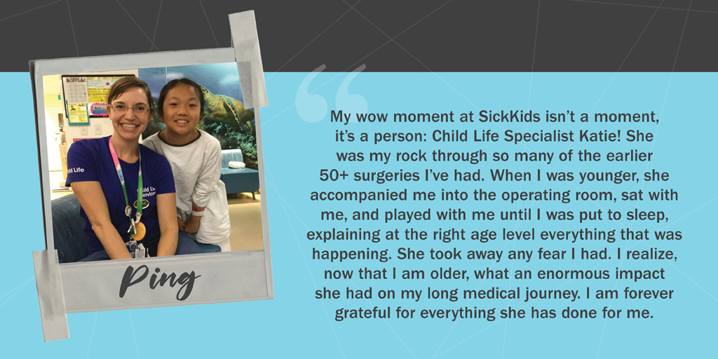 🎉 We recently launched our new Patient & Family Experience Strategy, featuring input from patients, families, staff and the community. Hear from patients like Ping on their SickKids “wow” moments and what the patient and family experience means to them. 2025.sickkids.ca/PFX