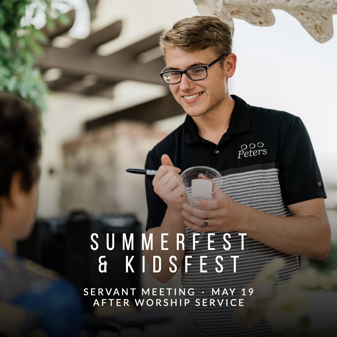 Summerfest & Kidsfest is just around the corner and it’s time to start organizing our team of servants! These four nights are a great opportunity for evangelistic outreach in our community. Sign up to serve! graceofthevalley.org/summerfest24  #gcvsummerfest