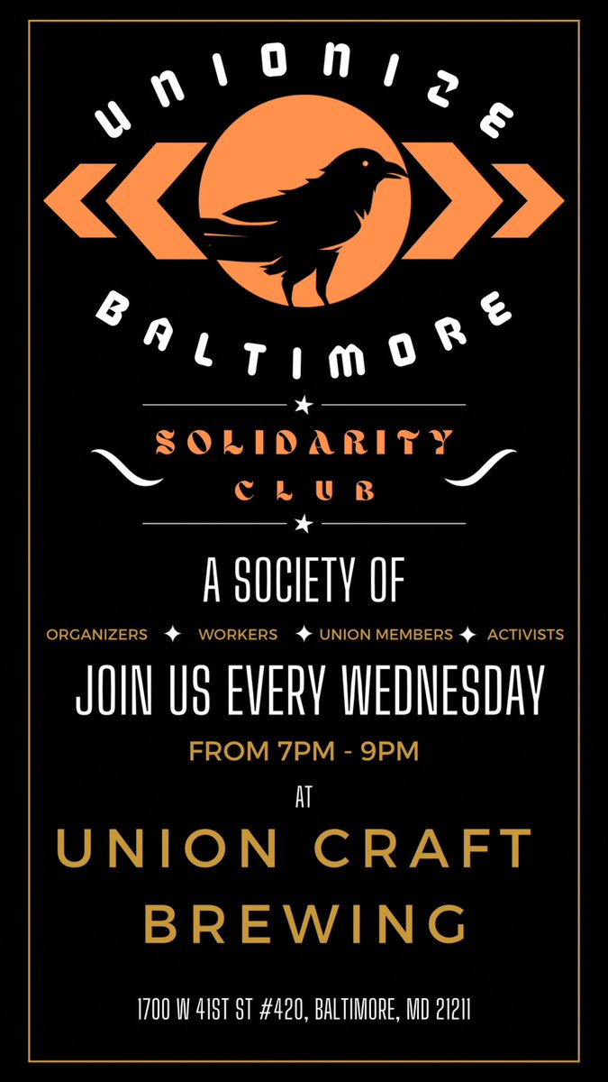 Kage_The_Mage's tweet photo. Open invitation to all #baltomore #unionorganizers #laboractivists #rankandfile workers! Let’s come together and #uniozebaltimore! https://t.co/jR0Wdo4sK5