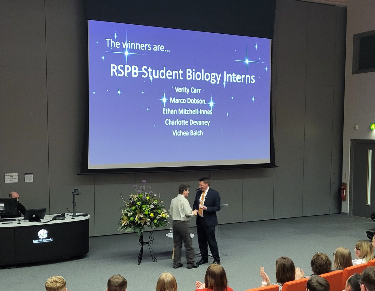 Congratulations RSBP Biology Interns who are the winners of the Student Employee (Team) of the Year at the Careers Awards 2024! Most of the team were unable to attend as they are currently on a field course in Cumbria but congrats all around for an outstanding job