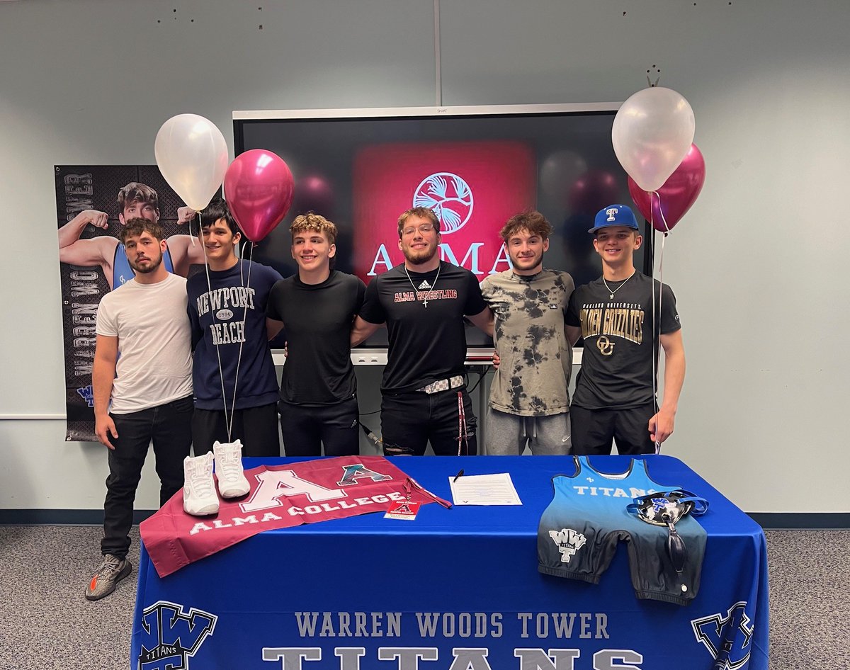 Congratulations to WWT athlete - Vincent Provo! Vinny signed with Alma College on an athletic and scholastic scholarship. Vinny will be wrestling at Alma in the fall! #TitanPride