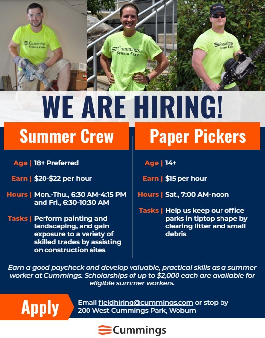 Summer jobs available for teens 15+ -- great pay, convenient schedule, & more.

#summerjob #studentworkers #summerjobs2024