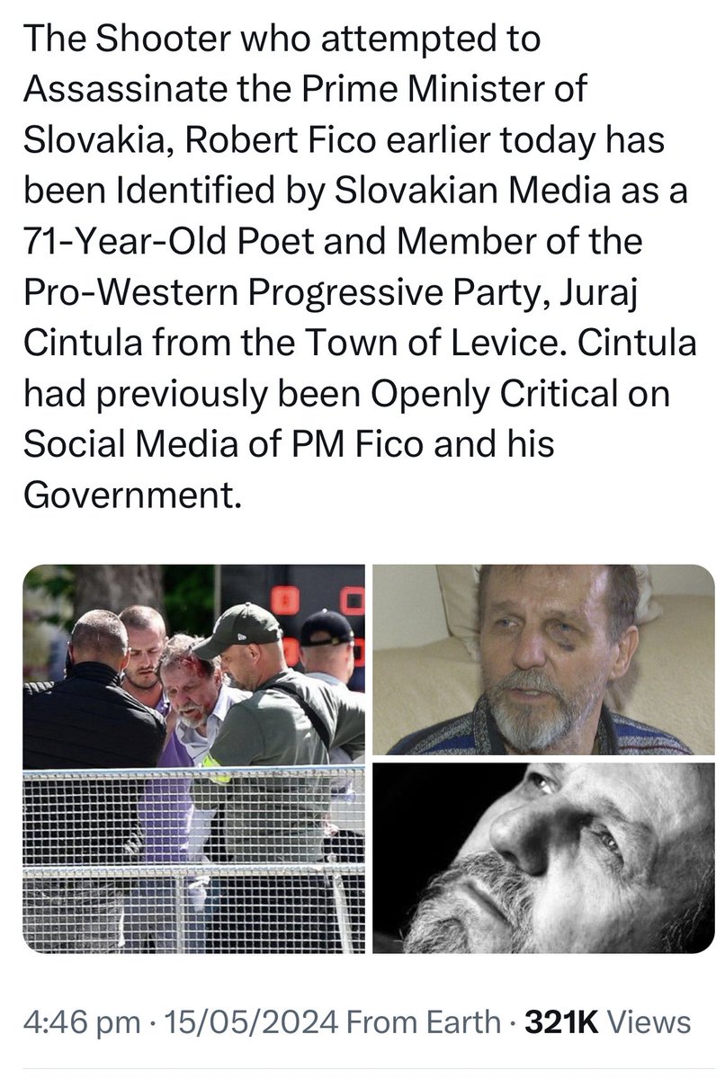 So the Russians are immediately within hours of the shooting claiming the 71 year old poet/writer is a pro-Western assassin while the evidence is pointing East. Echoes of Lee Harvey Oswald
