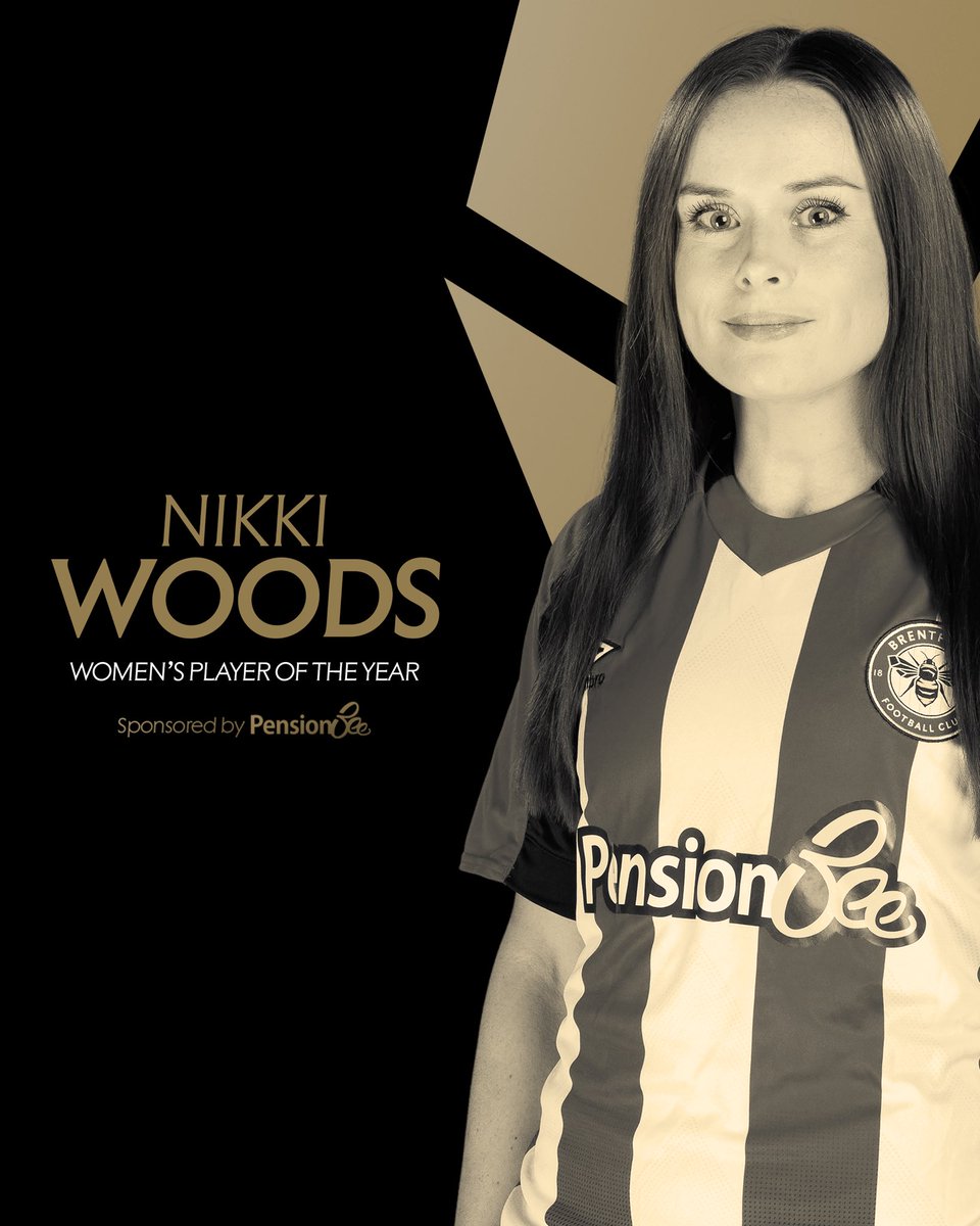 Congratulations to our first team Player of the Season - Nikki Woods 🏆🐝 #BrentfordFCW | #BrentfordFC