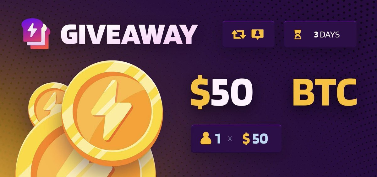 🪙 $50 #btc    #giveaway 🪙 How to enter: ✅Follow @HypeBread ✅Like & Retweet ✅Tag 2 people 1 winner will be picked in 3 days goodluck!