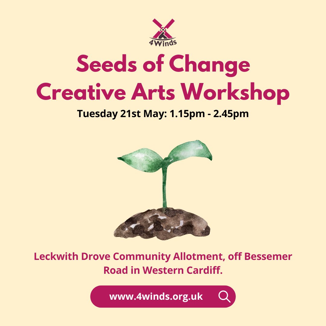 4_cardiff's tweet photo. Join Louise for a relaxing session exploring the evergreen theme of seeds and seedlings using some simple watercolour techniques. All materials will be provided.

Please email mailto:contact@4winds.org.uk to sign up
or call us on Tel: 02920 388144 https://t.co/5WwBoc0iB0