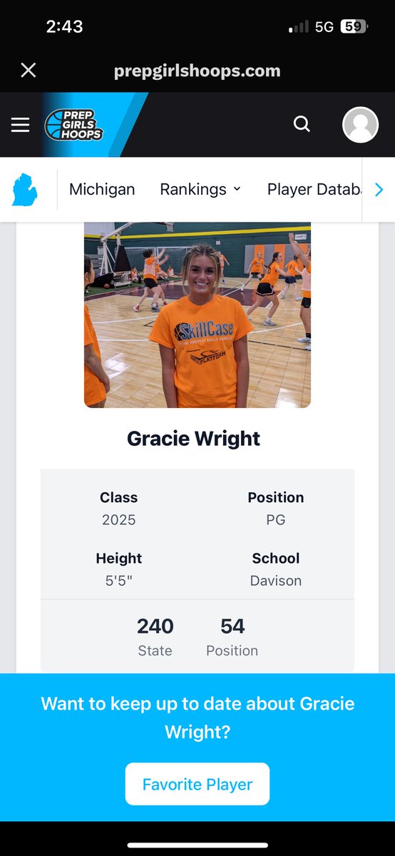 Davison Girls Basketball (@davison_g_bball) on Twitter photo Excited for our PG <a href="/WrightW48586088/">Gracie Wright</a> to be listed as a top prospect at this weekends Prep Girls Hoops Live tournament! Go get ‘em, Gracie! Excited for our PG <a href="/WrightW48586088/">Gracie Wright</a> to be listed as a top prospect at this weekends Prep Girls Hoops Live tournament! Go get ‘em, Gracie!