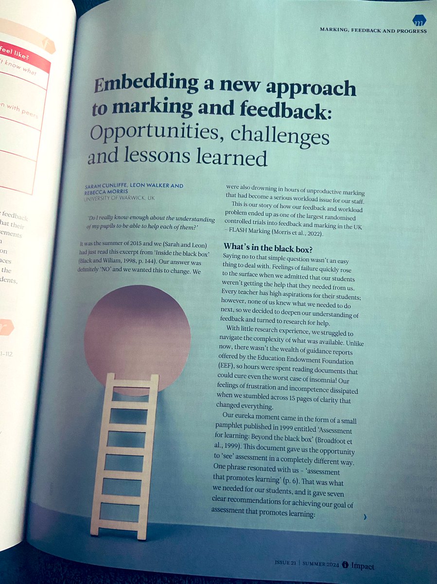 Lots of excellent articles and research about assessment and feedback @CharteredColl