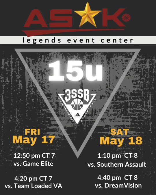 The program schedule for this coming up weekend. It’s the Live Period Baby!!! Coaches come check out some of Texas/OKC best at the 3rd session of @3SSBCircuit