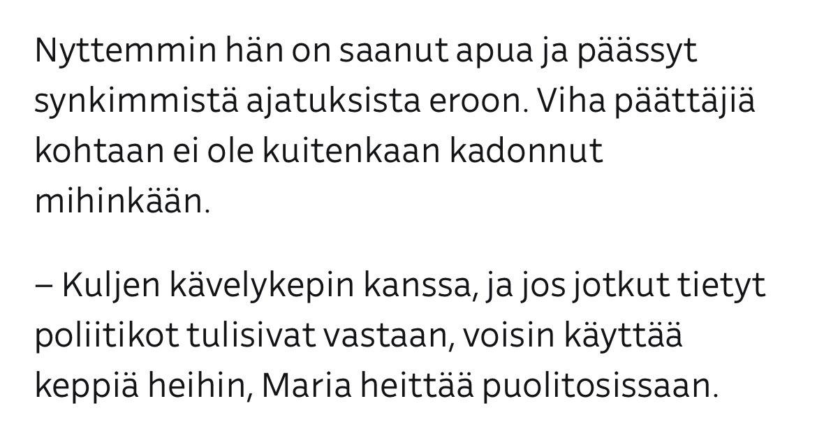 Tämä Ylen Hyvin sanottu -artikkeli on vähintäänkin outo. Tuntuu siltä, että Artek-valaisimensa alla soijalattea hörppäävä Ylen toimittaja unelmoi verisestä vallankumouksesta. Oliko tässä pakko glorifioida väkivalta ja itsemurha? yle.fi/aihe/a/20-1000…