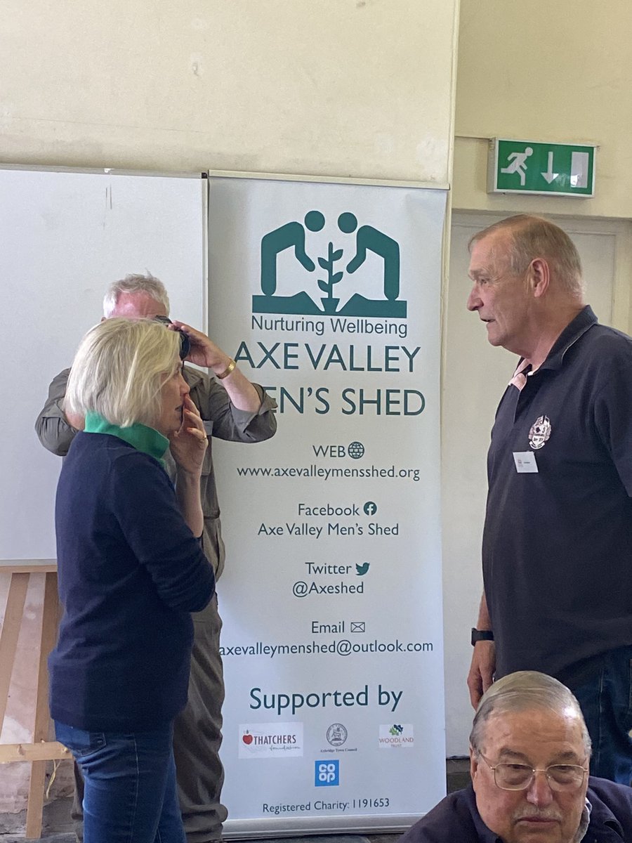 AxeShed's tweet photo. A great Shed day with visit from Ms. Tessa Munt, Somerset County Councillor. https://t.co/Tps0bFBhxg