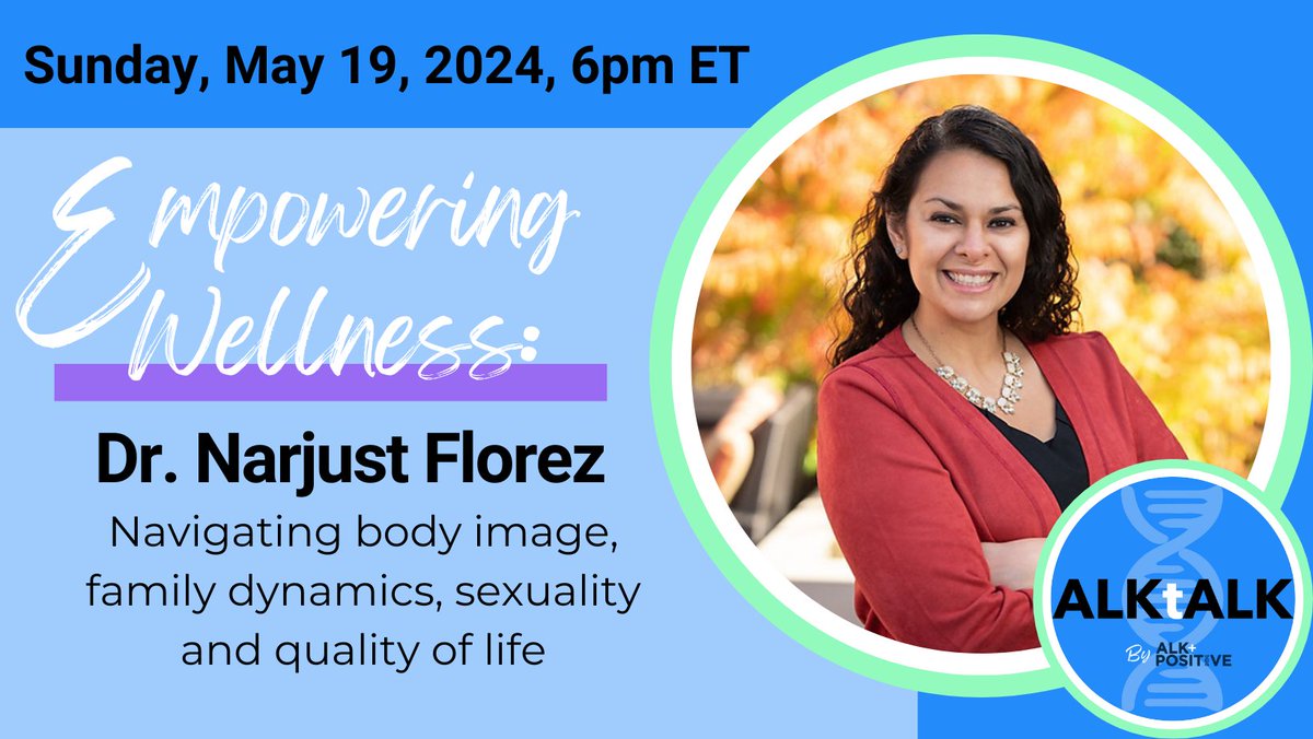 🚨Stay tuned for the next ALKtALK session by @ALKPositiveinc. This conversation will be centered around Empowering Wellness- Navigating body image, family dynamics, sexuality & #QOL with @NarjustFlorezMD‼️ 🗓️: Sunday, May 19th 2024 ⌚️: 6pm ET alkpositive.org/alktalk