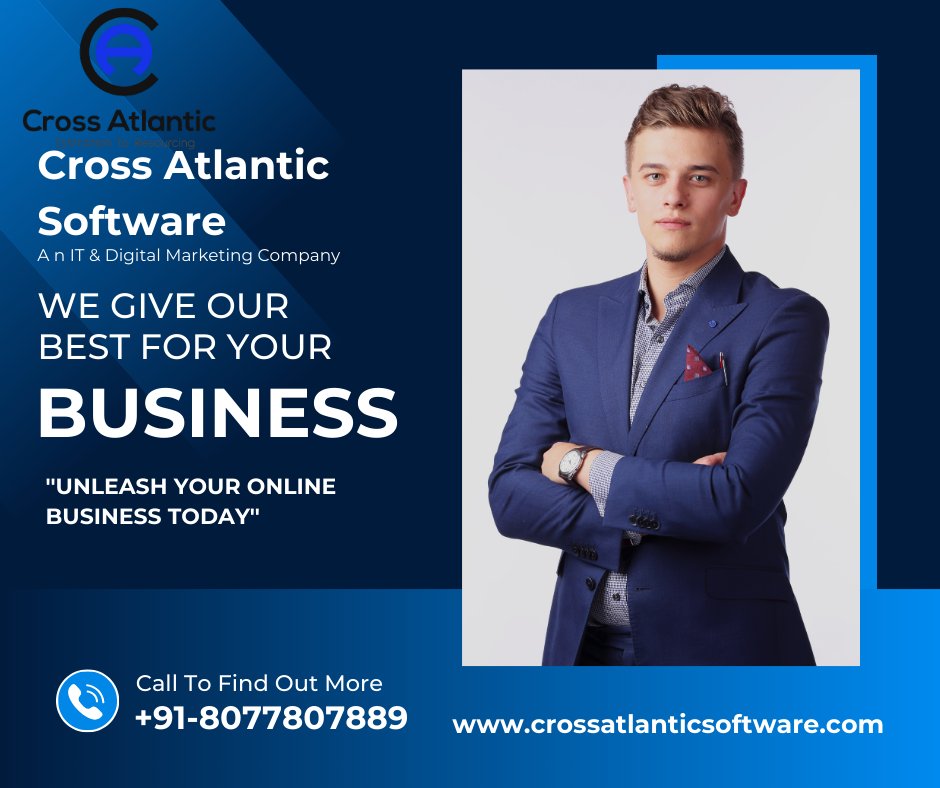 Embark on an infinite journey with Cross Atlantic Software.
#itcompany #crossatlanticsoftware #crossatlantic #digital #digitalmarketing #onlinebusiness #onlinepresence #boost #opportunities #onlinebusinessopportunities #Delhi #india #itsolutions #marketingtactics