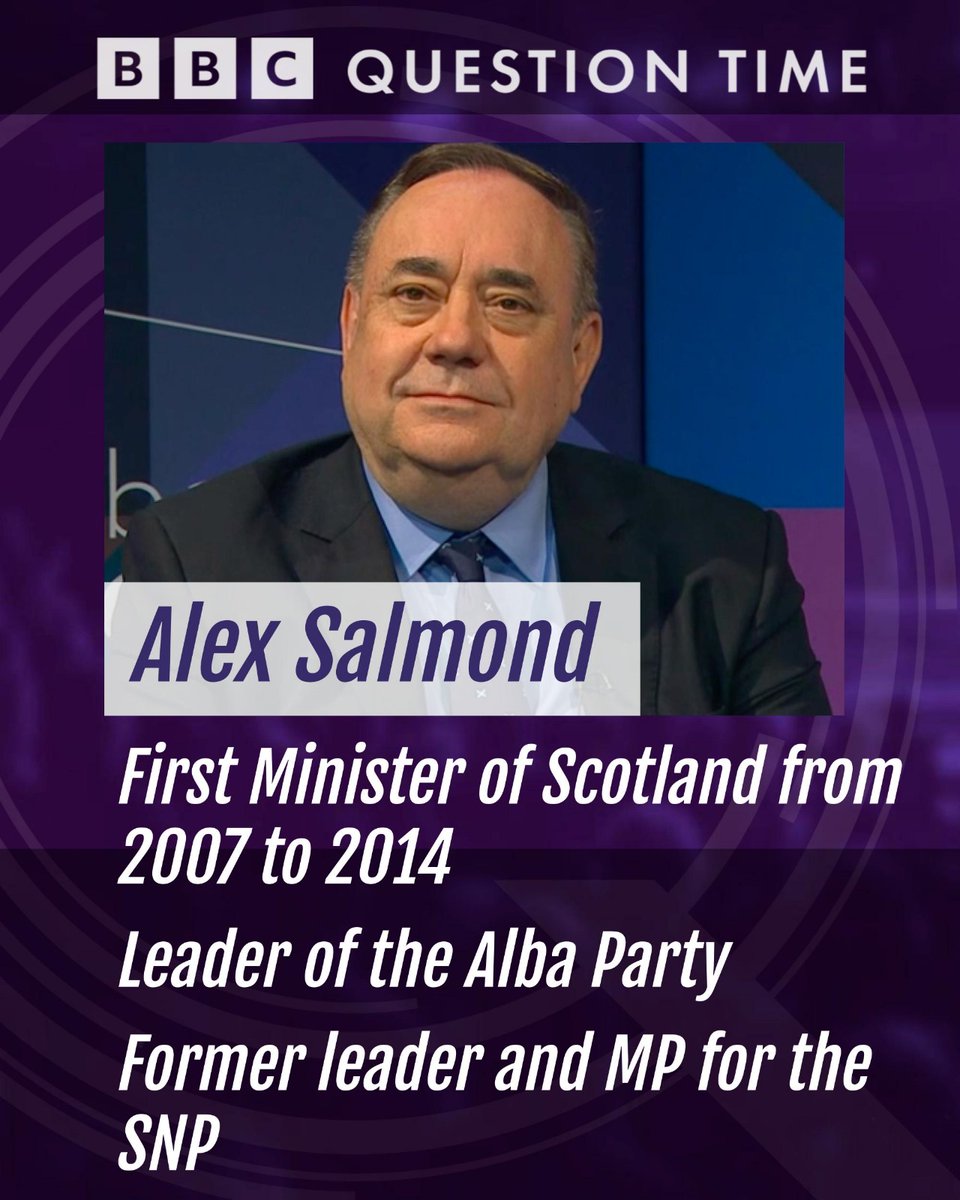 The Alba Party’s @AlexSalmond will be on the panel #bbcqt