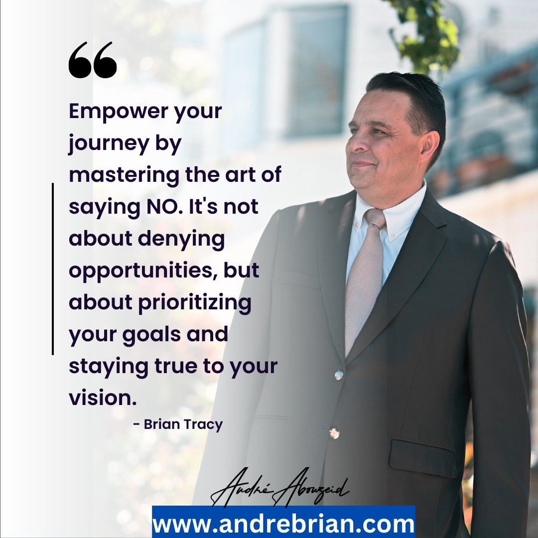 Learn to say NO to distractions and YES to your goals.
Visit:  andrebrian.com

#newbook #wisdom #personaldevelopment #directselling #wealthmindset #collaboration #income #entrepreneurship #marketingstrategy #opportunity #achieversclub #successmindset #moneymindset