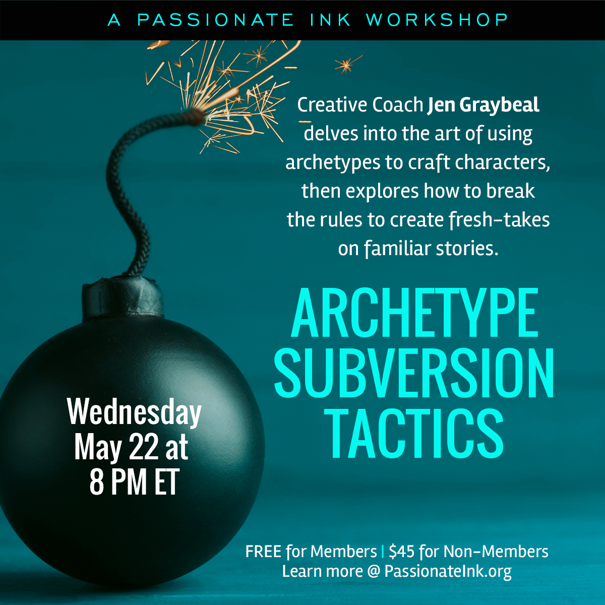 “𝐀𝐫𝐜𝐡𝐞𝐭𝐲𝐩𝐞 𝐒𝐮𝐛𝐯𝐞𝐫𝐬𝐢𝐨𝐧 𝐓𝐚𝐜𝐭𝐢𝐜𝐬” 
Workshop with Jen Graybeal 5/22 at 8 PM ET/5PM PT
passionateink.org/2024/03/11/arc… 
#WritingWorkshop #PassionateInk
