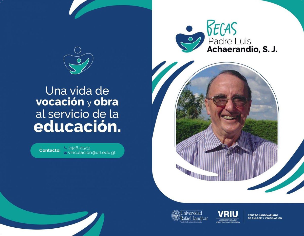 Las Becas Padre Luis Achaerandio, S. J. están dirigidas a estudiantes de primer ingreso con dificultades económicas que deseen estudiar carreras de pregrado de la Facultad de Humanidades en los diferentes campus y sedes departamentales de la URL
Más info: indesgua.org.gt/becas-padre-lu…
