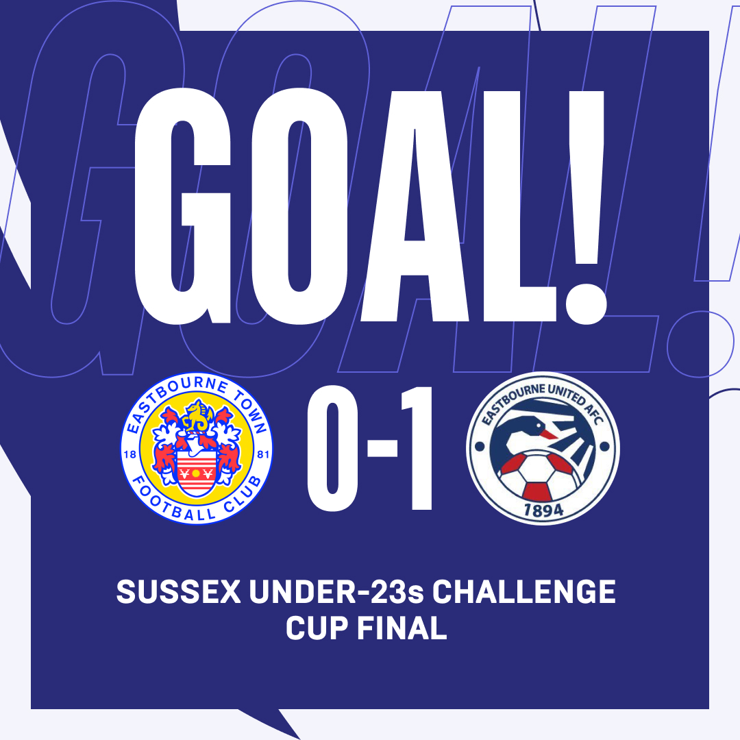 22: GOAL!!! United take the lead! A ball whipped into the box by captain Charlie Yeates finds Josh Gould, who darts into space to get on the end of it and nod the ball beyond the reach of Hollobone in the Eastbourne Town goal! @eastbournetfc 0 @eastbourneuafc 1 #CountyCup🏆