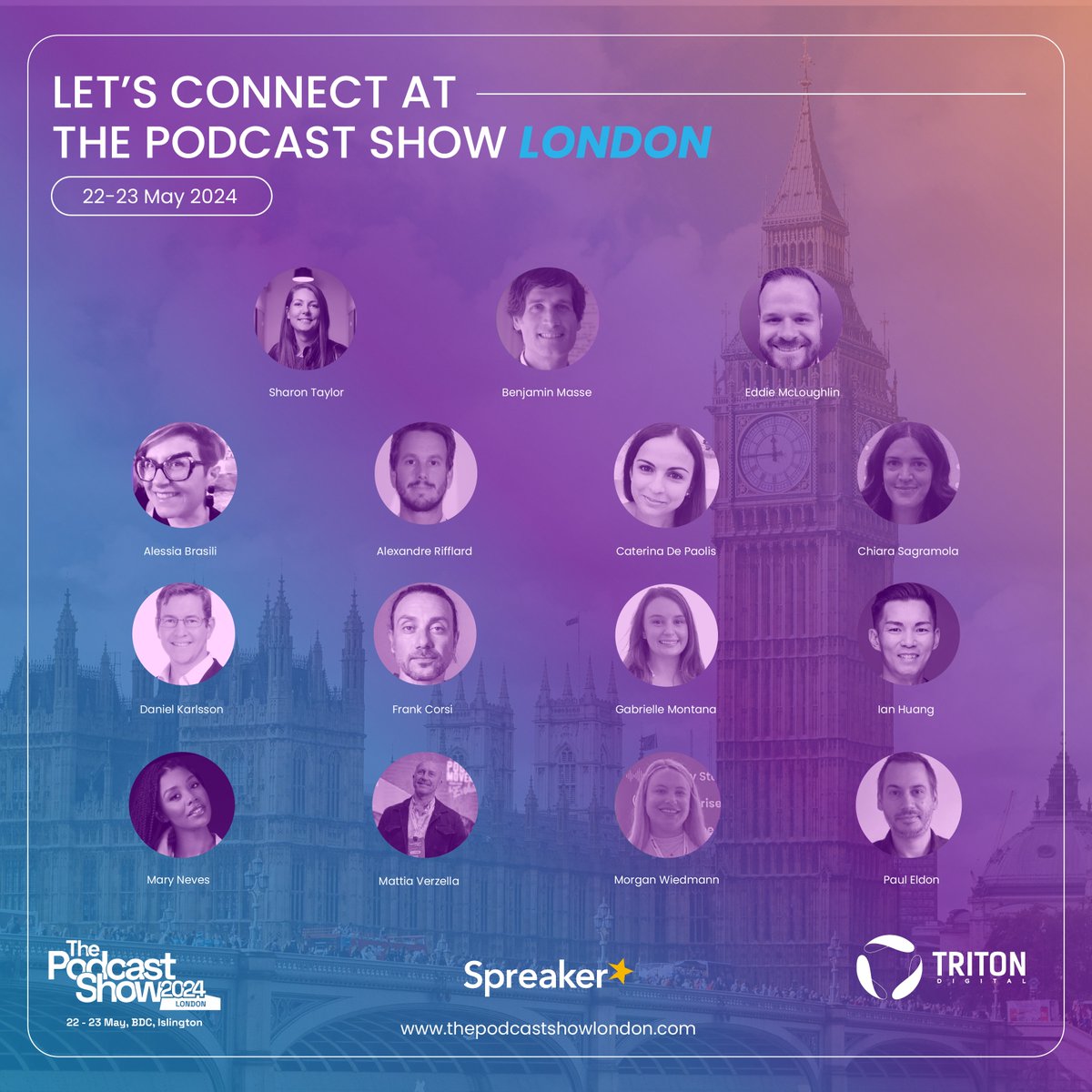 ⏳ 1 MORE WEEK till this audio rock star team from Triton / @spreaker take on @PodcastShowLDN!!! And this year we are going BIG from: 🎙 9 speaking opportunities 22 May sessions - 10:15am 'How Does Video Fit Within The Podcast Ecosystem' 11am 'Analytics 🤝 Audio: The Podcast