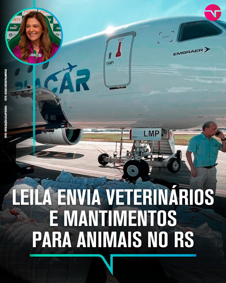 BAITA ATITUDE!👏 O avião da Leila Pereira levou nesta quarta-feira (15) suprimentos e veterinários para atender animais em Canoas. Na volta para São Paulo, o avião trará cachorros para serem adotados, que já têm lar e tutores definidos!
🚨 Você pode ajudar a população, verifique