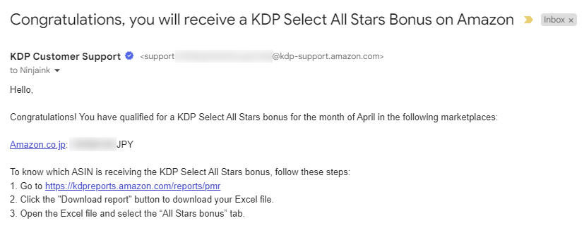 We received an ALL STARS bonus from AMAZON thanks to KDP Select, which works in conjunction with their Kindle Unlimited! This was just in Japan alone, where the number of digital reads of Kamen America beat physical sales by about 15%! Thank you!😭 amazon.com/dp/B095NDXV68?…