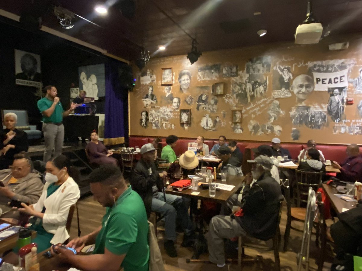Stopped by @busboysandpoets to join an Older Americans Month celebration. Our elders remind us of how far we have come and how far we can go. #TrashFreeDC #DCValues