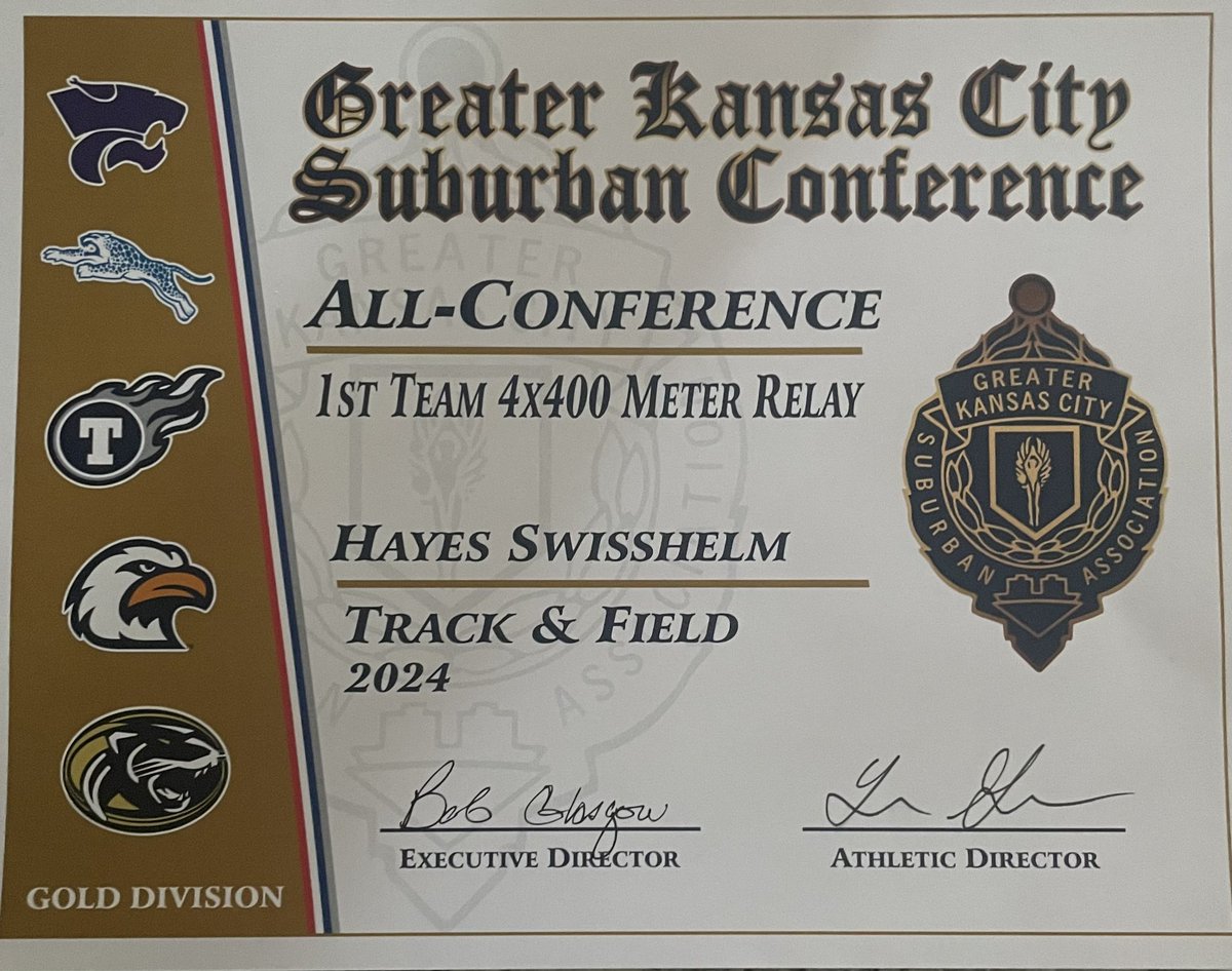 Blessed to receive 1st Team All-Conference Honors in the 4x4