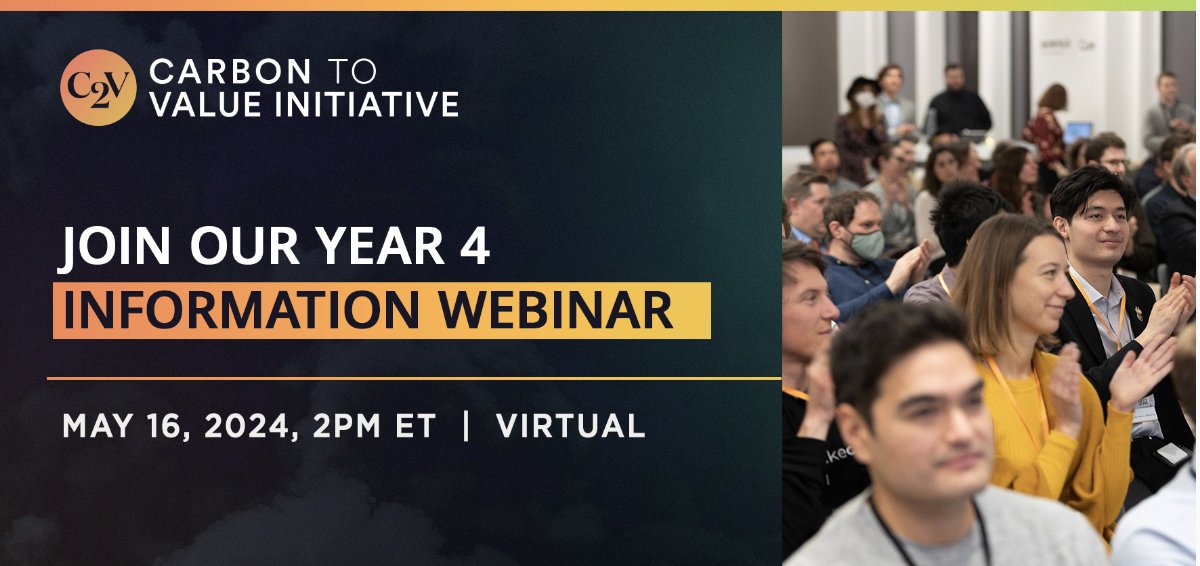 Are you a startup looking to be part of the Year 4 cohort of the world's most dynamic #carbontech accelerator?

Join this exclusive webinar about the #C2VInitiative, hosted by the @UrbanFutureLab, @GreentownLabs, & @Fraunhofer_USA on May 16th at 2PM ET.

mailchi.mp/ufl/c2v-deadli…