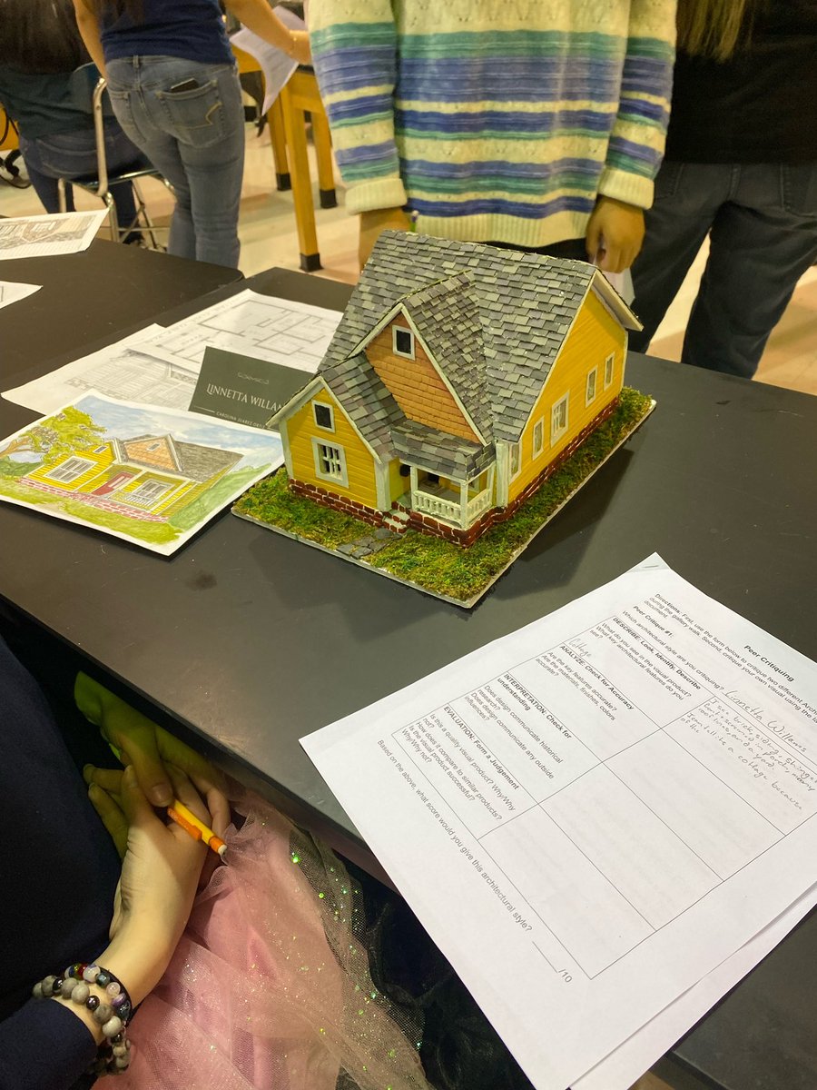 FHS Interior Design Studio student projects brought to life!! Students interviewed clients, drew floor plans, and then created 3-D models! #allinBCPS #ignitelearningBCPS #CTEforNC