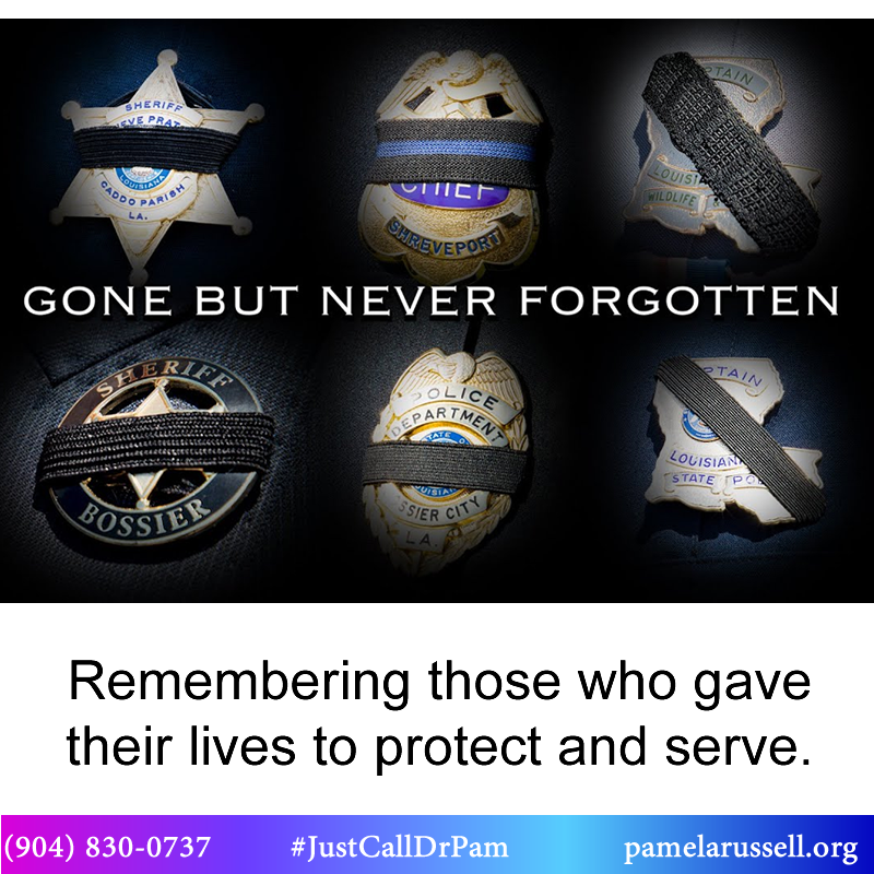 Remembering those who gave their lives to keep our communities safe. If you are celebrating, call us when you are done. 
#justcalldrpam
#PeaceOfficersMemorialDay!
#NeverForget
#HereosInBlue