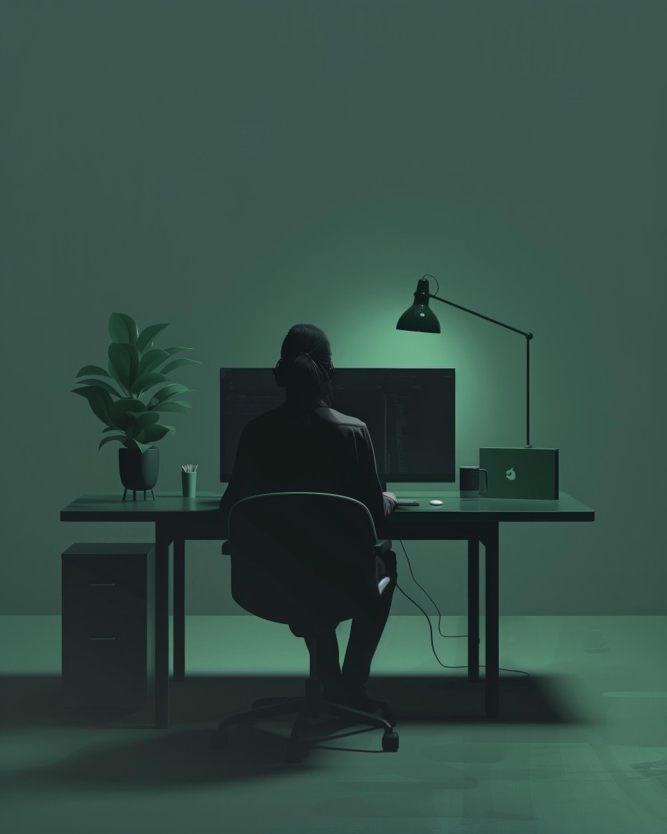 FBD_Agency's tweet image. Minimalist Green Workspace with Focused Worker and Plant
#MinimalistArt
#PhotorealisticArt
#OrganizedWorkspace
#GreenMonochrome