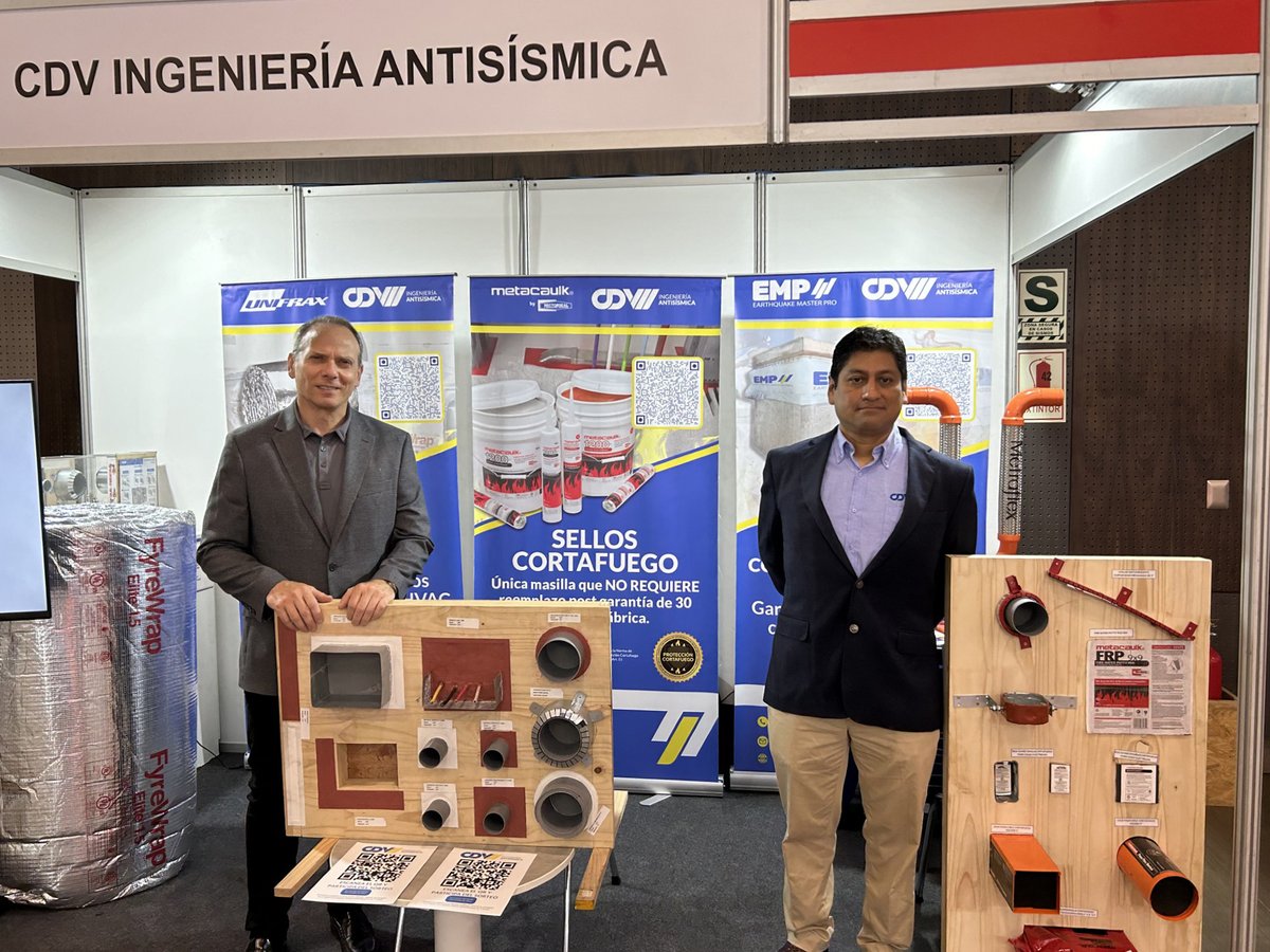 RectorSeal's tweet image. Join us at #ExpoFuego2024 in Lima, Peru at ESAN Centro de Convenciones for May 15-16, where we are showcasing our #Metacaulk #firestop solutions! We are here with CDV Ingeniería Antisísmica. 

&amp;gt;&amp;gt; okt.to/nV5aIc

#expofuego #peru #lima #rectorseal