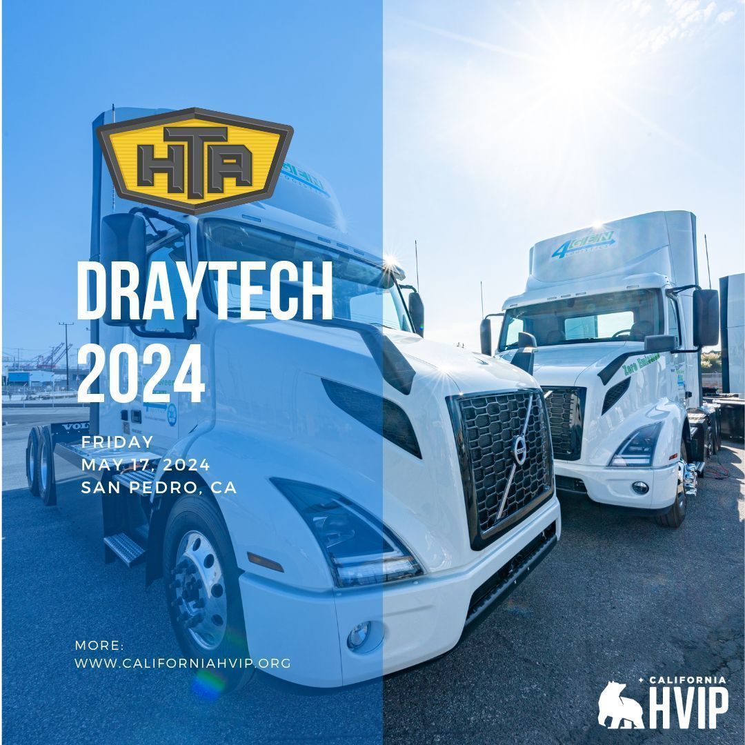 Don't forget! HVIP & CFA will be at @harbortruckers DrayTECH event this Friday 5/17! Stop by in San Pedro to say hi and learn more about #HVIP! Secure your spot today before it's too late 👉 buff.ly/3xuU7o2