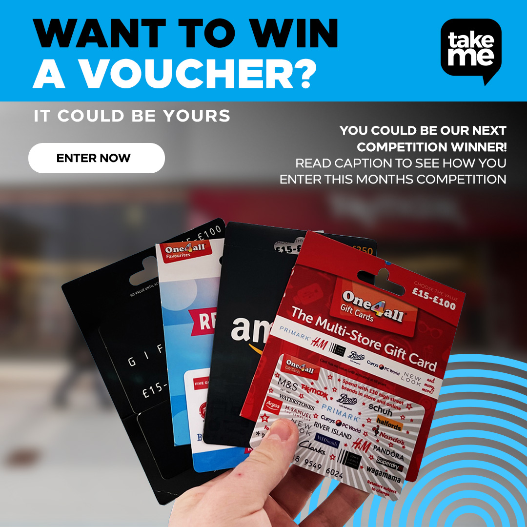 Take Me… to the cinema with £100 to spend with your chosen voucher in this month’s FREE competition for you to enter.
1] LIKE this post
2] SHARE this post
3] Comment WHERE you would spend them
4] FOLLOW TAKE ME 
Winner announced at the end of each month.
#TakeMe #Taxis