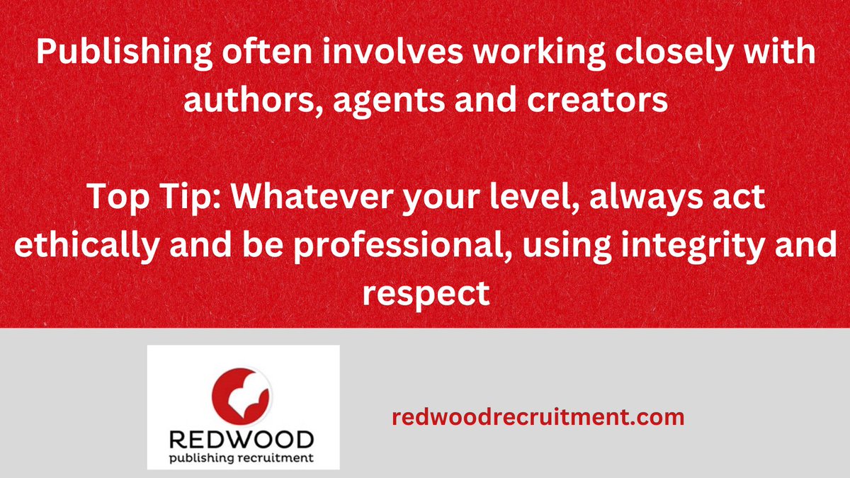 The publishing world is quite small, so always be respectful - whatever your level! #publishing #publishingjobs #jobsinpublishing #newpublishingjob