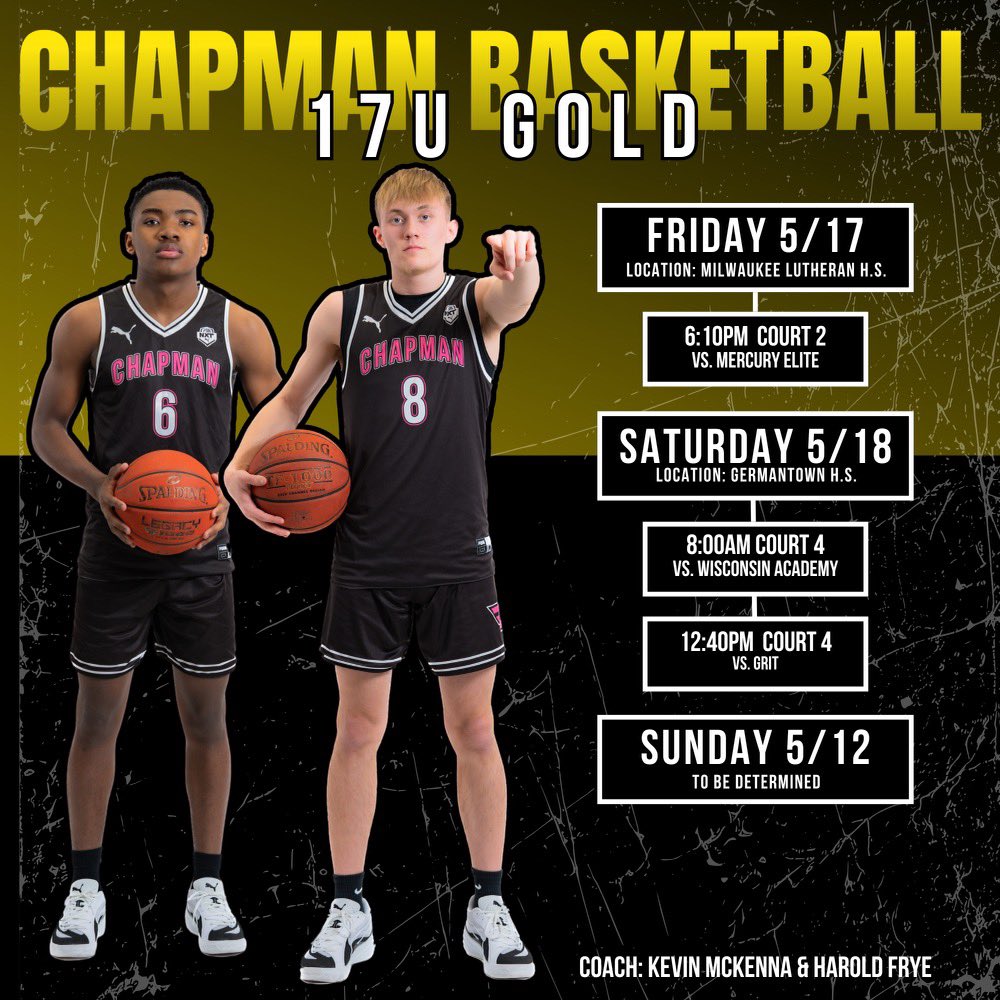 @academy_chapman U17 Gold group will be @ny2lasports live event! They will be at Milwaukee Lutheran & Germantown High school! Talented group to come check out!