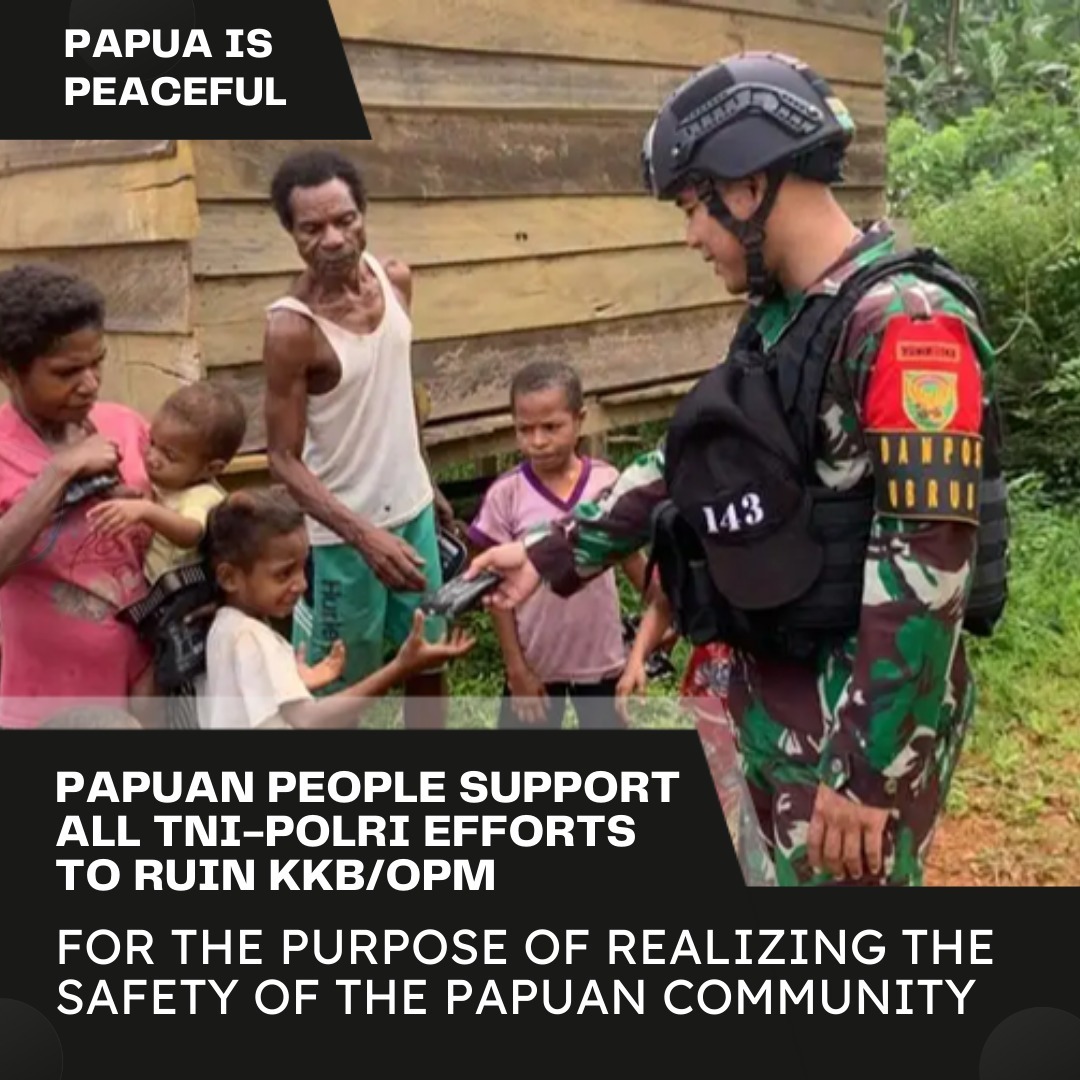 Papuan people support all TNI-Polri efforts to ruin KKB/OPM

#Papua #PapuaNKRI #PapuaIndonesia #Westpapuan #PapuaIsIndonesia #PapuaMaju #EradicateOPM #OPMKillers #SavePapua #PapuaOfIndonesia