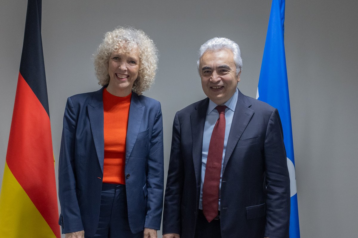 Very pleased to meet with Germany's State Secretary & Special Envoy for International Climate Action @climatemorgan at @IEA HQ today We discussed the roadmap to #COP29, including key milestones to build ambition in the run-up to Baku & priorities for ensuring successful outcomes