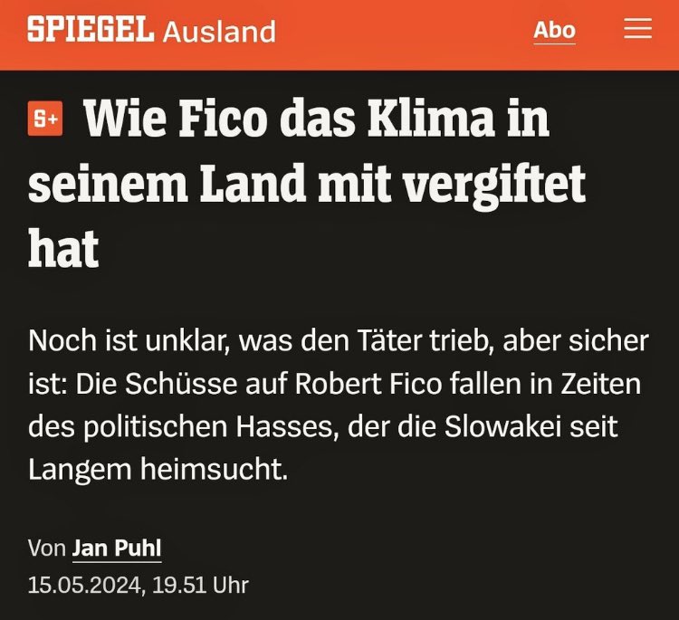 Dass der Spiegel nicht #gemeinnützig ist, wusste man. 
Dass er wenige Stunden nach dem Attentat auf einen Politiker derartige Geschmacklosigkeiten raushaut, die man dem Opfer gegenüber als politische #Stimmungsmache und #Hetze betrachten kann, kommt allerdings nicht so häufig