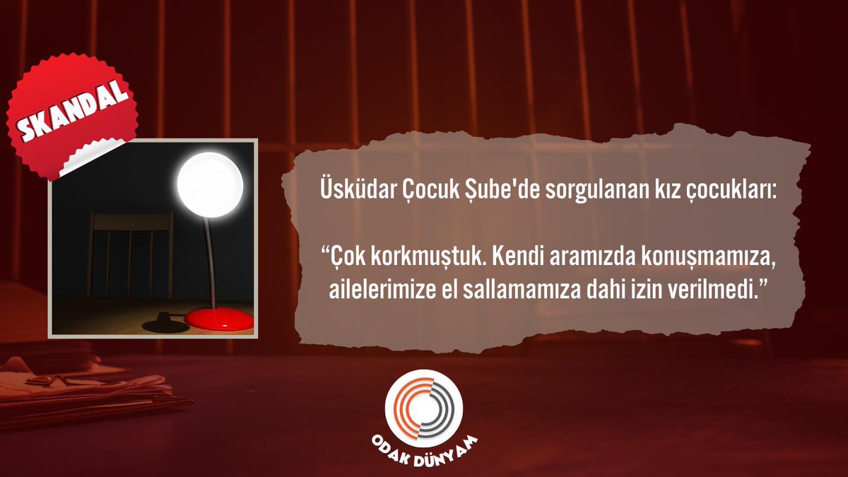 Üsküdar Çocuk Şube’de 16 saat gözaltında tutulan Zümra ve Zülal: “Çok korkmuştuk. Kendi aramızda konuşmamıza, ailelerimize el sallamamıza dahi izin verilmedi.” @avhaticeyldz KızÇocuklarına Dokunma