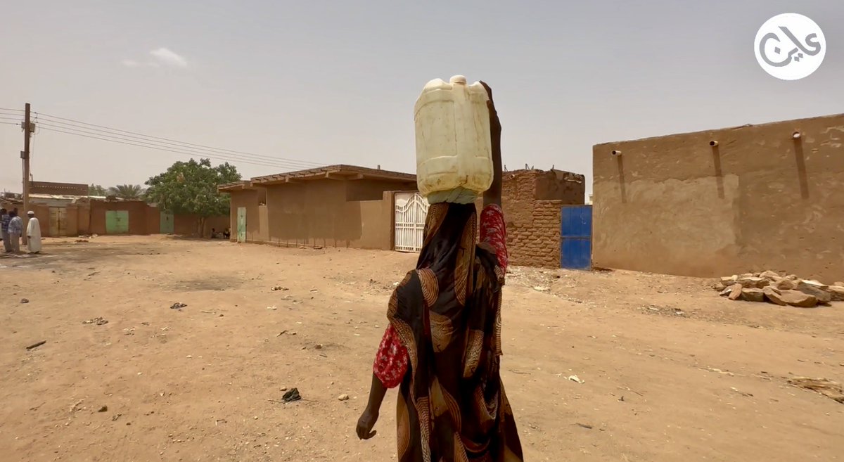 “Those who survive the gunfire and shelling will get killed by the contaminated water,” says Hanan Osman, a resident of al-Gereif, Khartoum. Citizens in the capital area are struggling with more than bombs and bullets - but the complete lack of water. See: 3ayin.com/en/water/