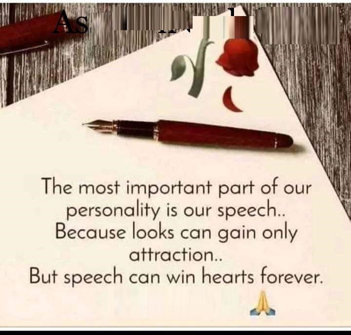 #WordsOfWisdom  
My last post under this subject appeared on X on 28 Feb.  Due to some problems, already stated, I couldn't use X or other social media. Now I start and continue with the same theme HEART.
Today's message is Heart and Speech!