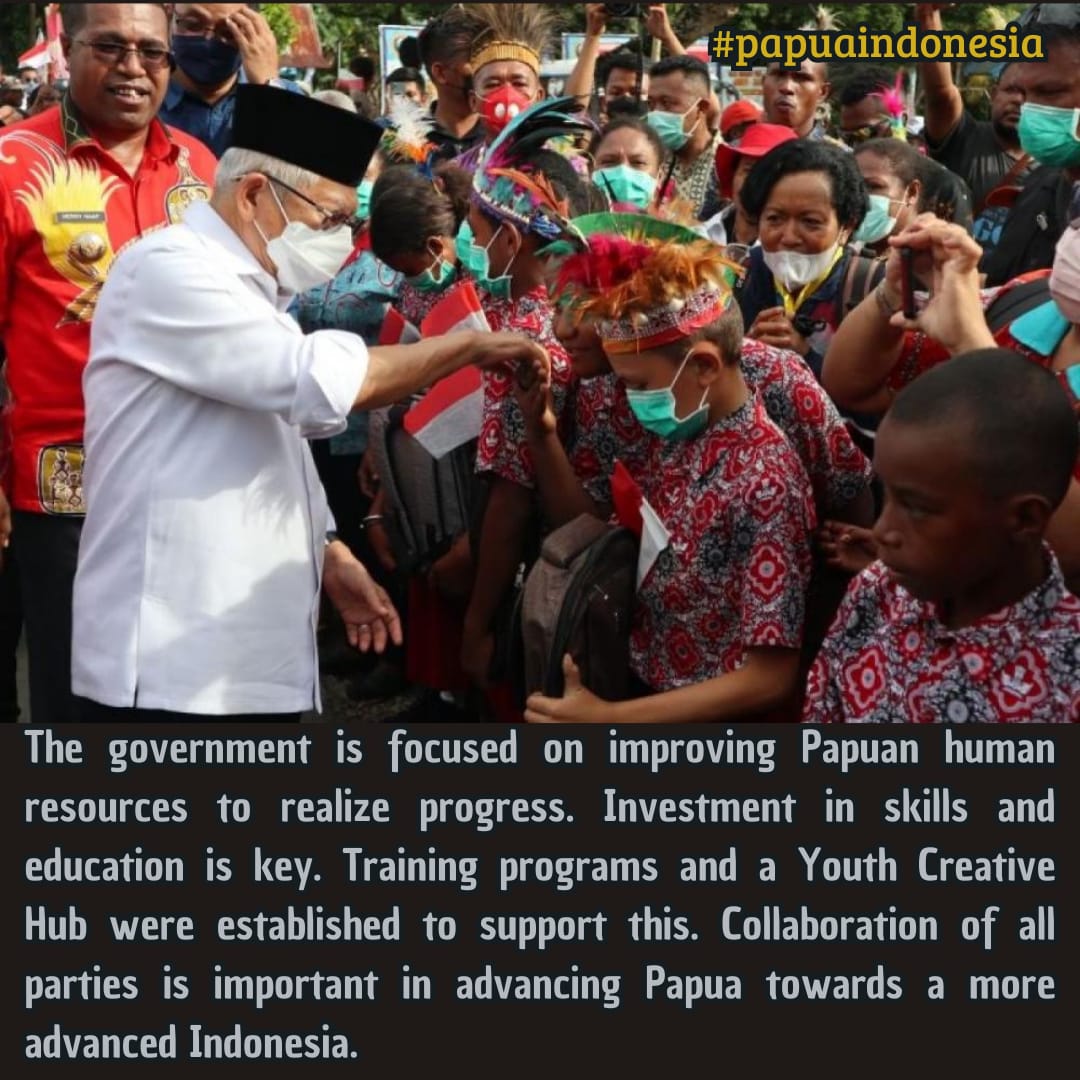 The government is focused on improving Papuan human resources

#Papua #PapuaNKRI #PapuaIndonesia #Westpapuan #PapuaIsIndonesia #PapuaMaju #SavePapua #PapuaOfIndonesia