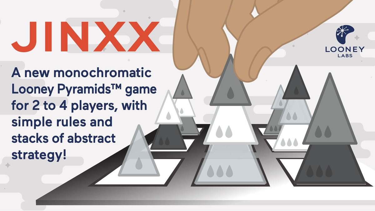 How can you resist stacking and strategizing with Jinxx? Jinxx is the new monochromatic Looney Pyramids #game for 2 to 4 players, with simple rules and stacks of abstract strategy! Have you played Jinxx yet?