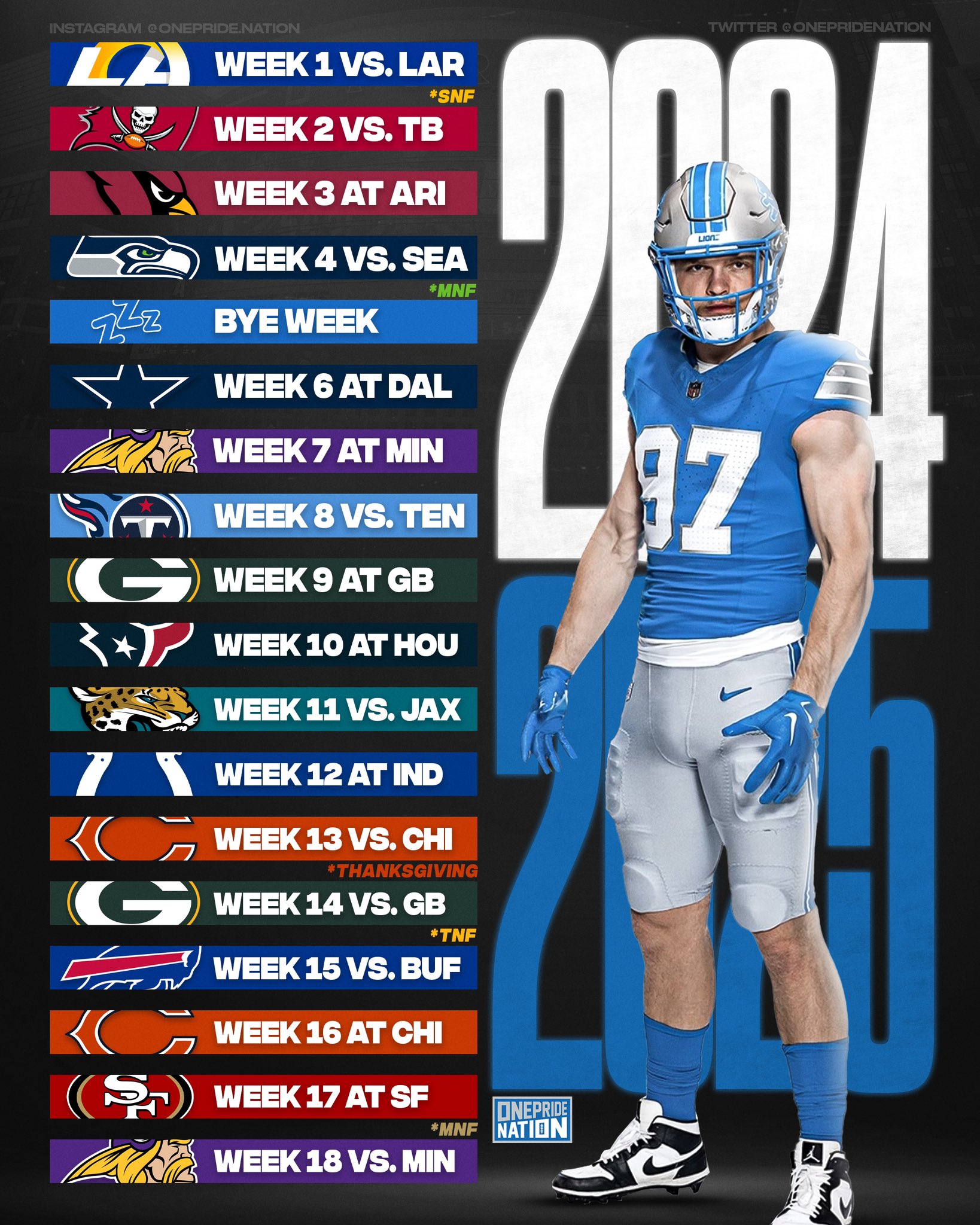 Detroit lions football schedule discount