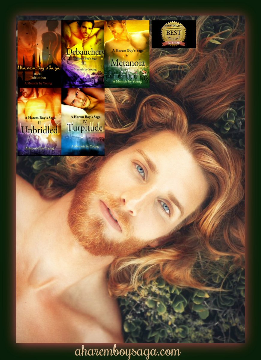 I am reading aharemboysaga.com every day.
A Harem Boy’s Saga; a memoir by Young (a 5-book series)  amzn.to/1FMlHVY is a sensually enlightening autobiography about a young man coming-of-age in a secret society & a male harem.
#AuthorUproar
#BookBoost