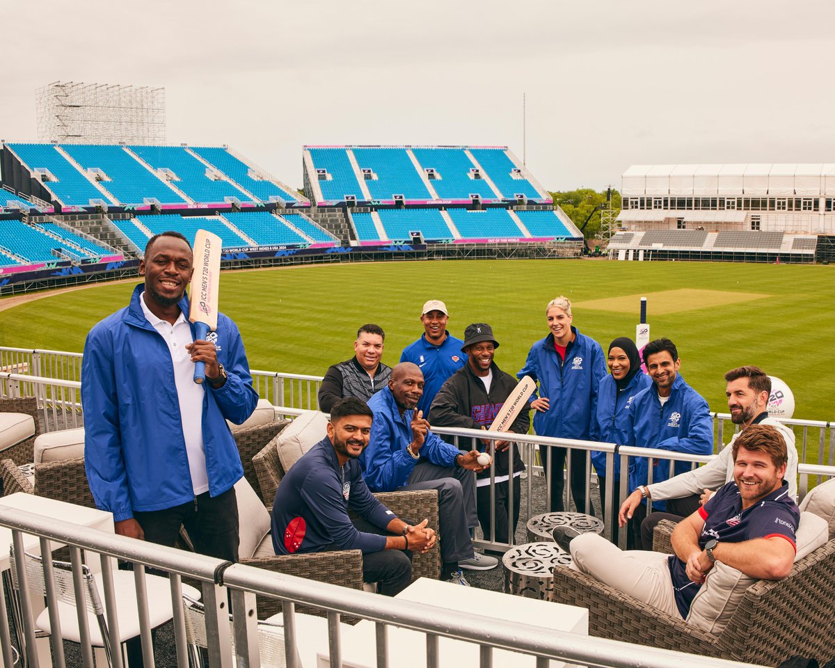 Star power 🤩 The Nassau County International Cricket Stadium was launched by the Men's #T20WorldCup 2024 ambassador Usain Bolt, alongside some BIG sports personalities 👊 More images 👉 bit.ly/4bF5Df4