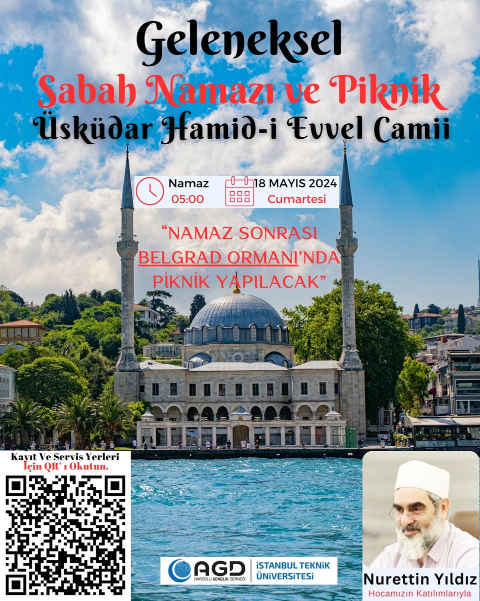 agditu's tweet photo. 18 Mayıs Cumartesi günü gerçekleştireceğimiz Gelenlesel Sabah Namazı ve ardından Belgrad Ormanı’nındaki pikniğimize katılım için linki doldurabilirsiniz.
Link: https://t.co/b0C1tWQcba https://t.co/D1cjDbaLMS