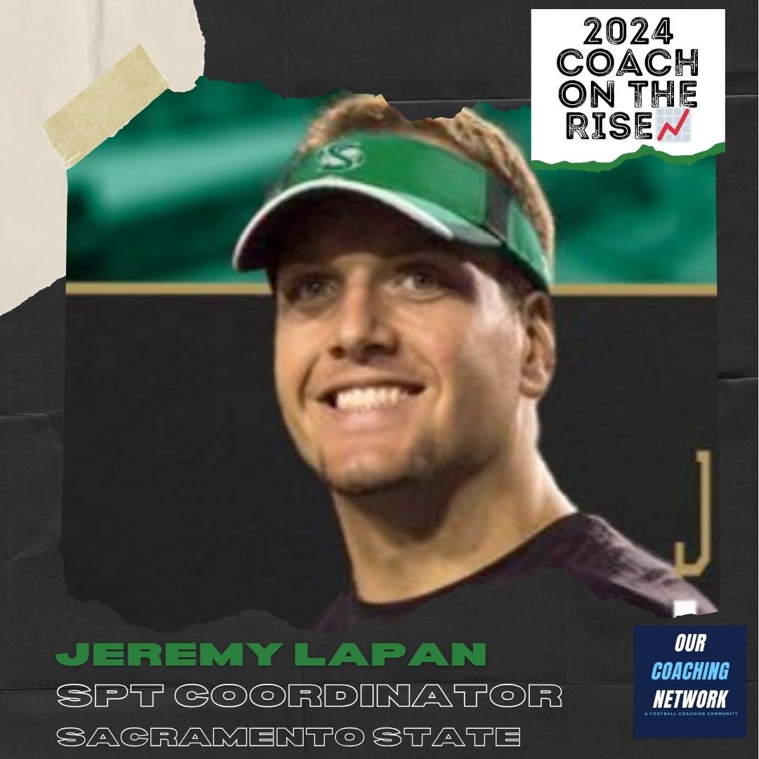 Our Coaching Network | A Football Coach Community (@ourcoachingnet) on Twitter photo 🏈FCS Coach on The Rise📈
<a href="/SacHornetsFB/">Sac State Football</a> Special Teams Coordinator & TE Coach <a href="/lapan_jeremy/">Coach Jeremy LaPan</a> is one of the Top SPT & TE Coaches in CFB✅
And he is a 2024 Our Coaching Network Top FCS Coach on the Rise📈
FCS Coach on The Rise🧵👇 🏈FCS Coach on The Rise📈
<a href="/SacHornetsFB/">Sac State Football</a> Special Teams Coordinator & TE Coach <a href="/lapan_jeremy/">Coach Jeremy LaPan</a> is one of the Top SPT & TE Coaches in CFB✅
And he is a 2024 Our Coaching Network Top FCS Coach on the Rise📈
FCS Coach on The Rise🧵👇